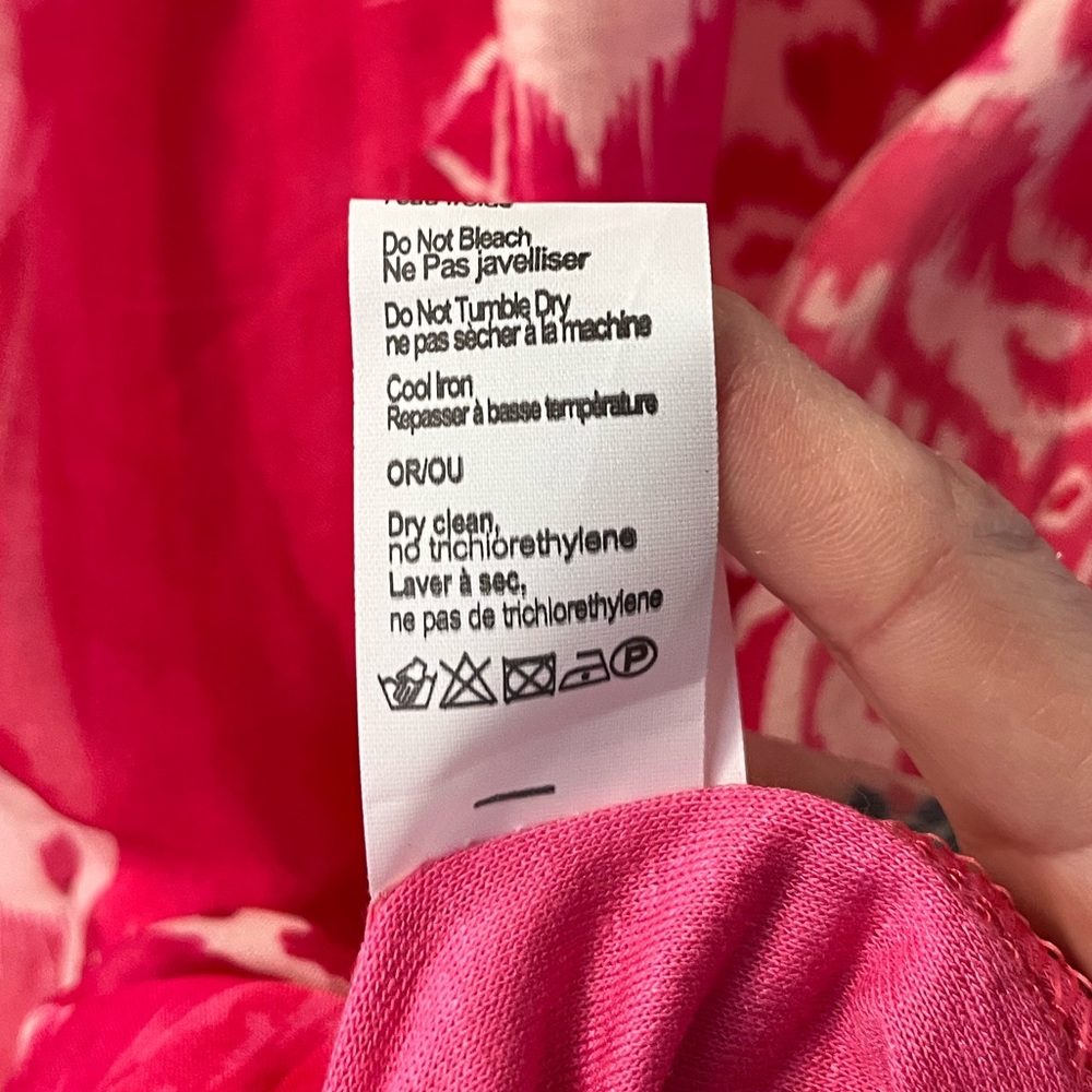NWT Rosemarine Silk Blend Flowy Maxi Dress Belt Pink Patterned Italy Fuchsia new - Picture 11 of 12